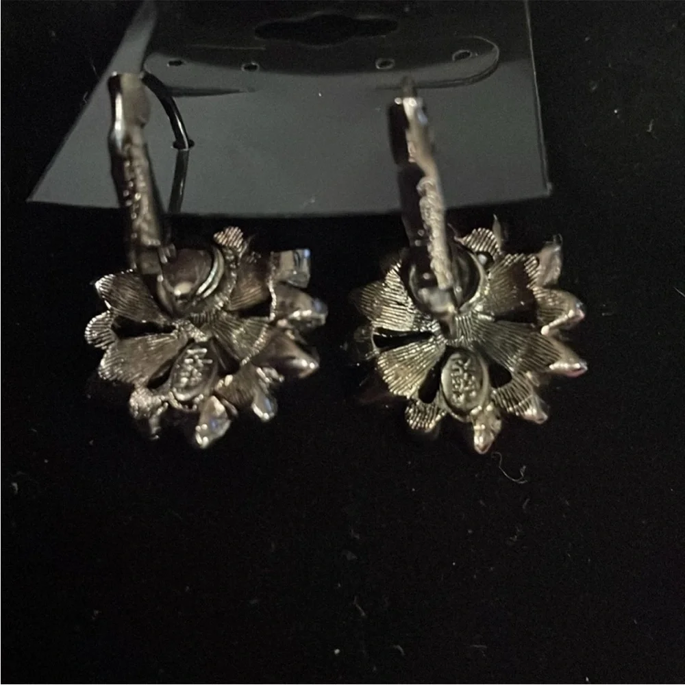 Vintage Joan rivers Colorful Gemstone Flower Earrings